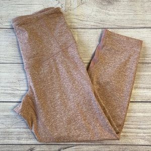 Zella Pink Hatha High Waist Cropped Leggings